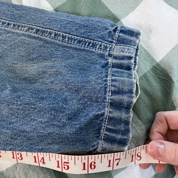 Vintage Levi's Kids Overalls Bib Dungaree Size 4/5 Blue Denim Jean Distressed - Picture 14 of 15